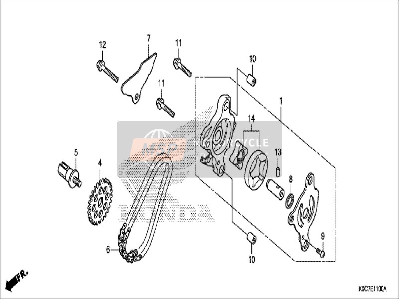 Honda NSS250A 2019 Ölpumpe für ein 2019 Honda NSS250A